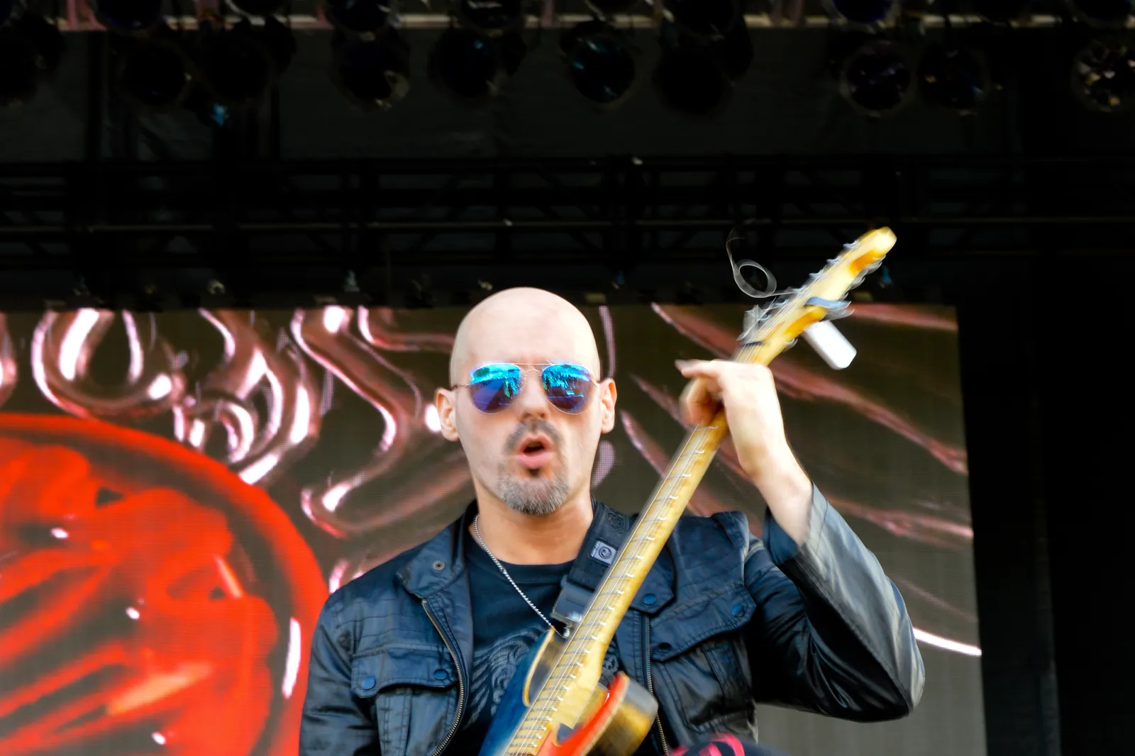 Guitarist Uros Raskovski performs with Steelheart at the Rockfest 80's festival in Pembroke Pines.