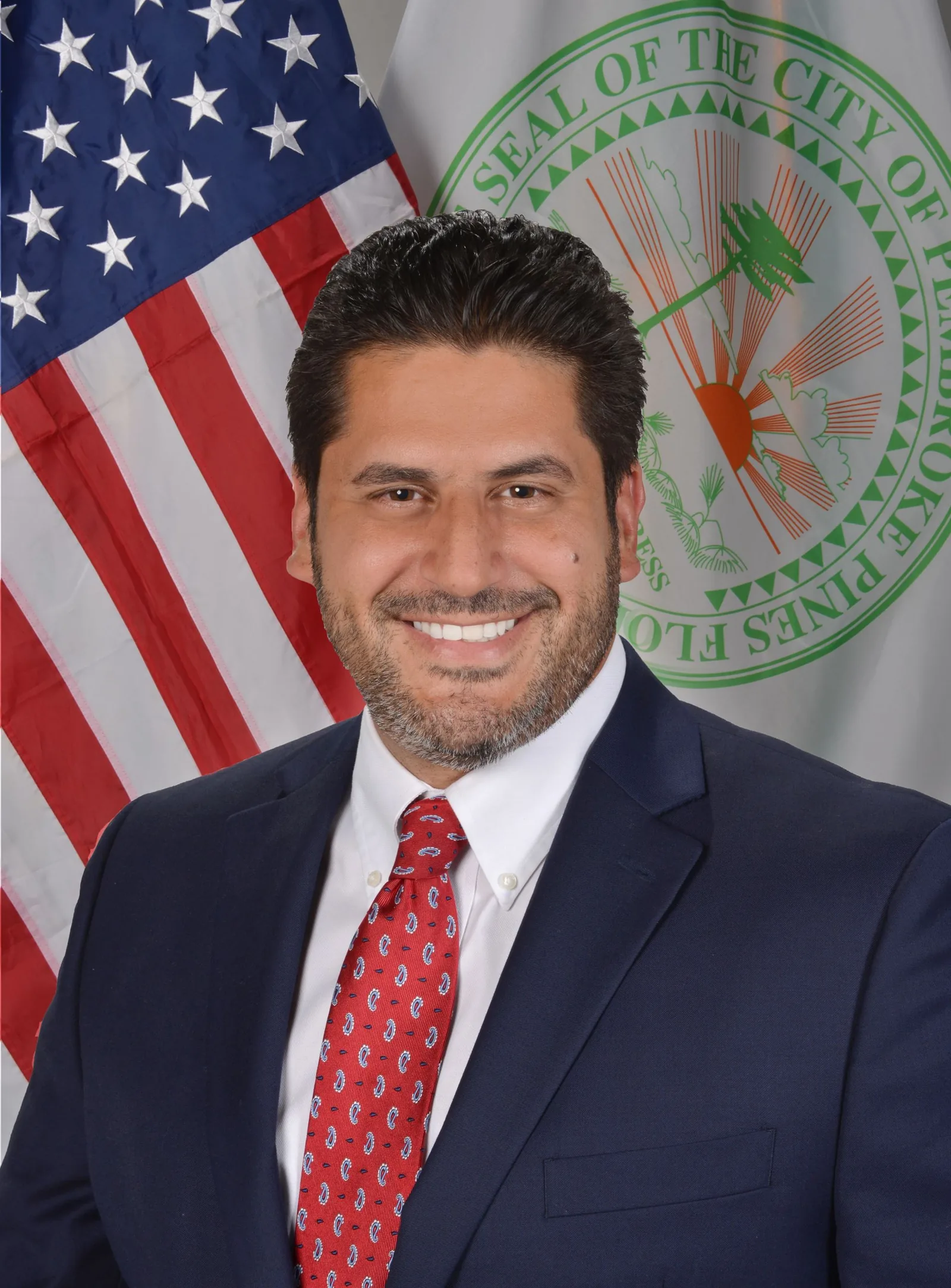 Vice Mayor Michael Hernandez, who proposed the data center exclusion, in his official city portrait.