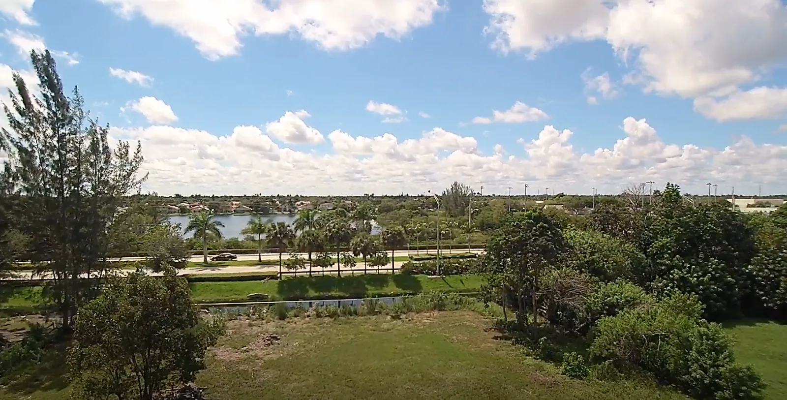 Sheridan Street near SW 179th Avenue, seen from the Southwest Ranches side; Pembroke Pines is across the road