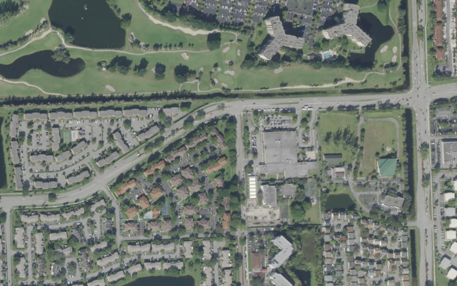 Pines Lakes Elementary School's campus in Pembroke Pines, seen from the air