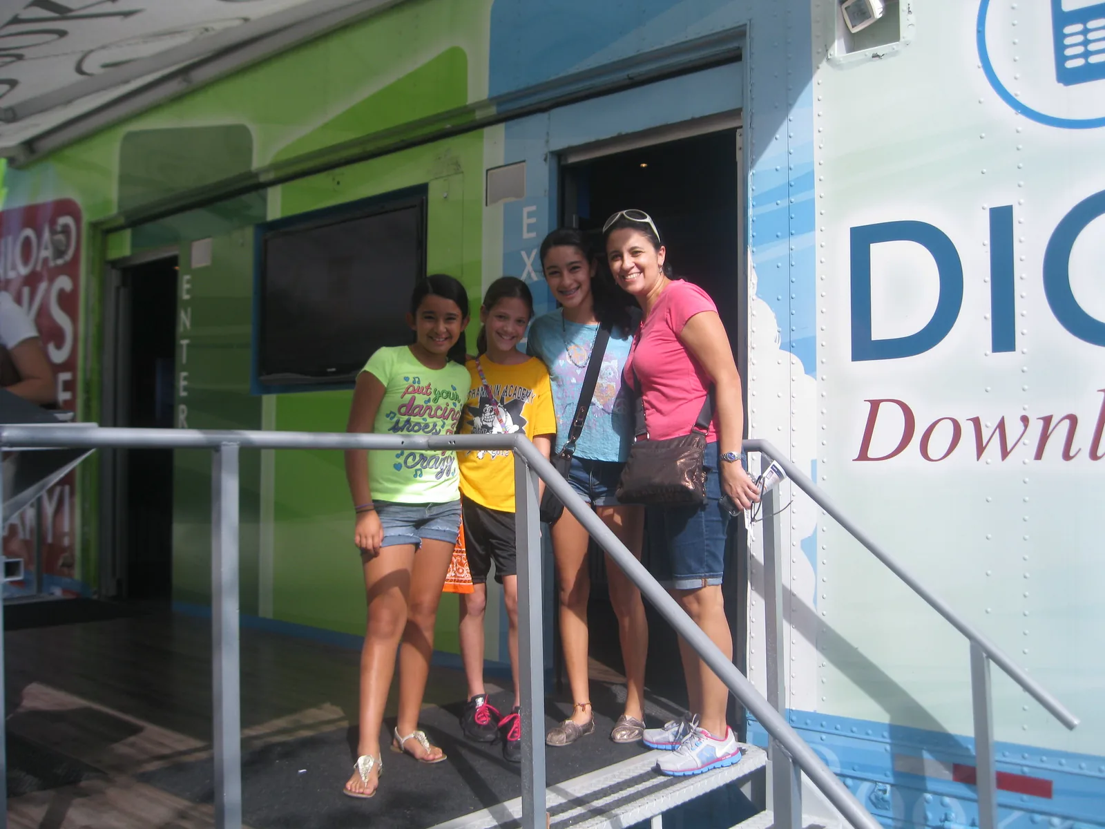 Families at the Broward County Library digital bookmobile during the StoryBook Festival at Southwest Regional Library, Pembroke Pines.